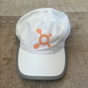 NWT Orangetheory White Cap with Gray and Orange Accents